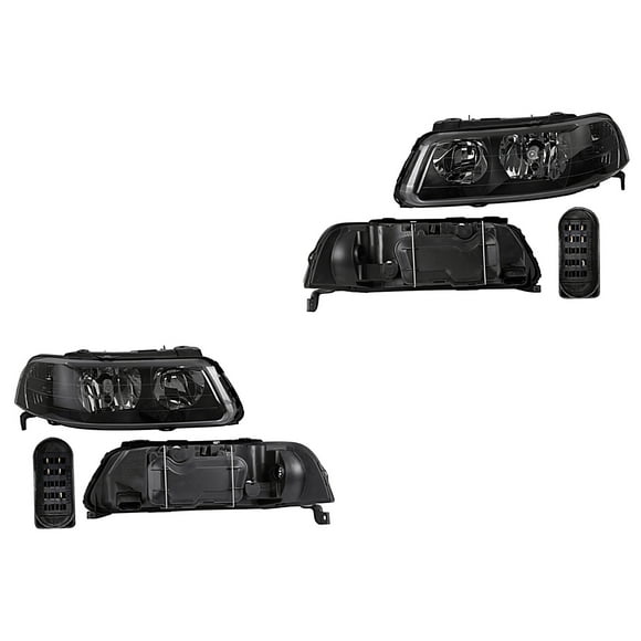 Par de Faros Pointer 2000 A 2005 Volkswagen Fdo Obscuro P/Halog DEPO .