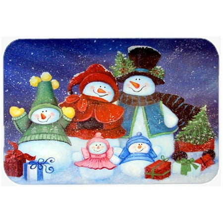 

Merry Christmas From Us All Snowman Glass Cutting Board Large