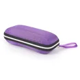 thumbnail image 1 of Unisex Striped Plastic Eyeglass Case With Lanyard Zipper Cover Protector Portable Sunglasses Box, 1 of 6
