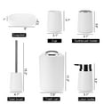 thumbnail image 4 of Bathroom Accessories Set 6Pcs Luxury Gift Trash Can, Lotion Dispenser, Toothbrush Holder, Toliet Brush with Holder, Cup, Soap Dish for Home Hotel Bathroom White/Black/Blue/Green, 4 of 8