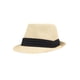 thumbnail image 5 of Moda Hombres Mujeres Sombrero de Paja Cinta de contraste Fedora Sombrero rizado Unisex Panamá J CACAGOO Sombrero de copa, 5 of 7