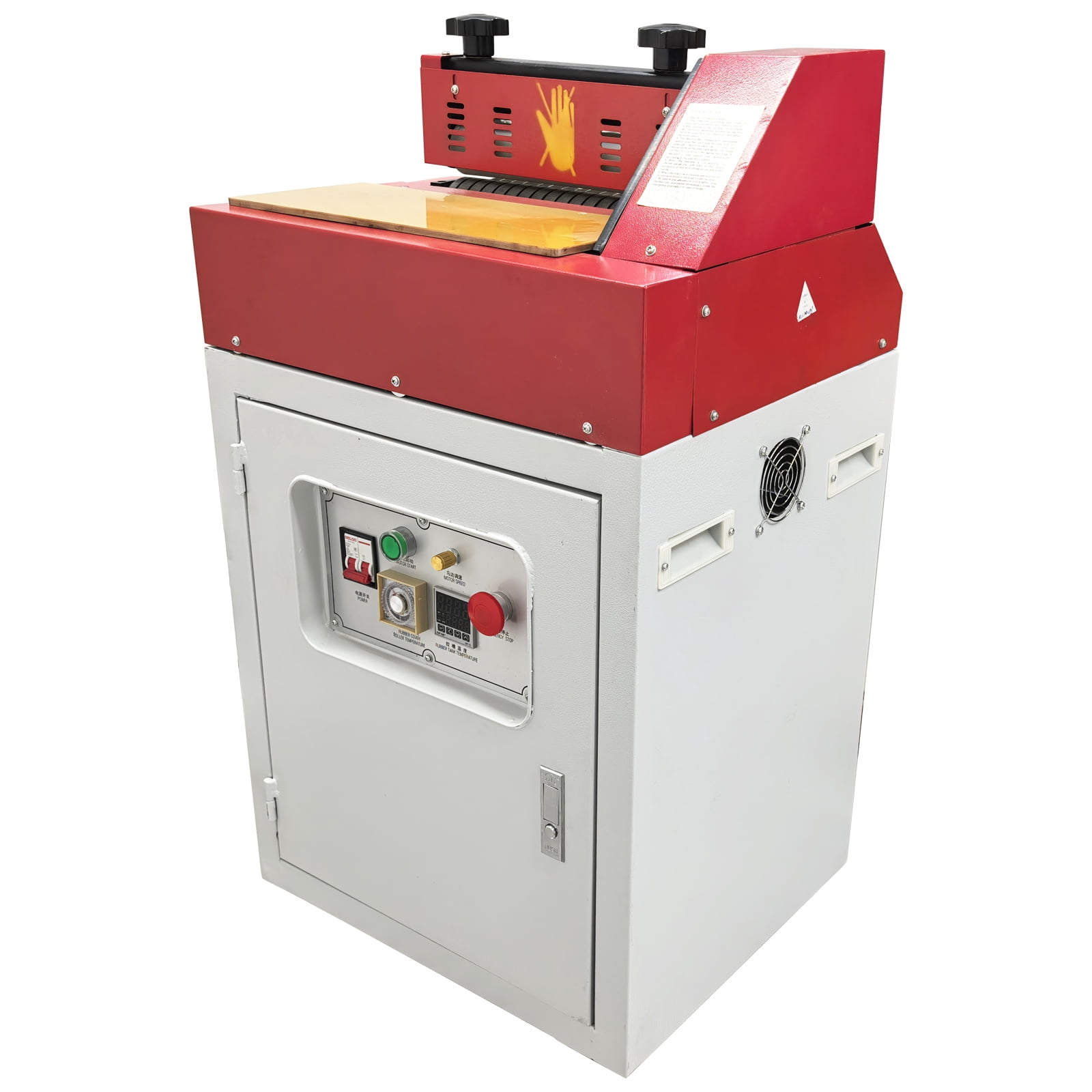 11.8IN Stand Type Hot Melt Glue Coating Machine Industrial Glue Applicator for Leather Shoes Stationery 220V