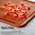 thumbnail image 2 of KitchenAid Classic Plastic Cutting Board with Trench, Non-Slip Edges, Dishwasher Safe, 11x14, Scorched Orange, 2 of 6