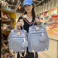 thumbnail image 4 of Mochila para estudiantes, estilo femenino, mochila de clase sencilla, mochila ligera para escuela secundaria y preparatoria, mochila de gran capacidad, bolso para computadora, de moda, 4 of 5