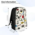 thumbnail image 4 of Cauagu Aabstract Eyes Print Backpacks,Travel Daypack Casual Laptop Backpack Bookbag Fits 15 Inch Computer for Men Women, 4 of 8