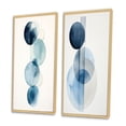 thumbnail image 3 of Designart "Minimal Orbicular Unity in Retro Blue IV" Modern Geometric Framed Wall Art Set Of 2 - Modern Blue Frame Gallery Set For Office Decor, 3 of 6