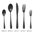 thumbnail image 5 of Black Silverware Set for 4, MDEALY 20 Piece Modern Flatware Utensil Set for 4, Include Dinner Knife,Dinner Forks,Dinner Spoons,Salad Forks,Teaspoons, Dishwasher Safe, 5 of 6