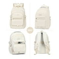 thumbnail image 3 of Luluy School Backpack for College High Middle School Fashion Student bag, Cute Aesthetic Teen Bookbag for Teens Women, Beige, 3 of 7
