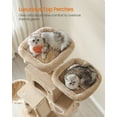 thumbnail image 6 of 81.1"H Cat Tree Cat Tower for Indoor Cats, Plush Multi-Level Cat Condo with Scratching Posts, Perches, Caves, Hammock, Camel Brown, 6 of 6