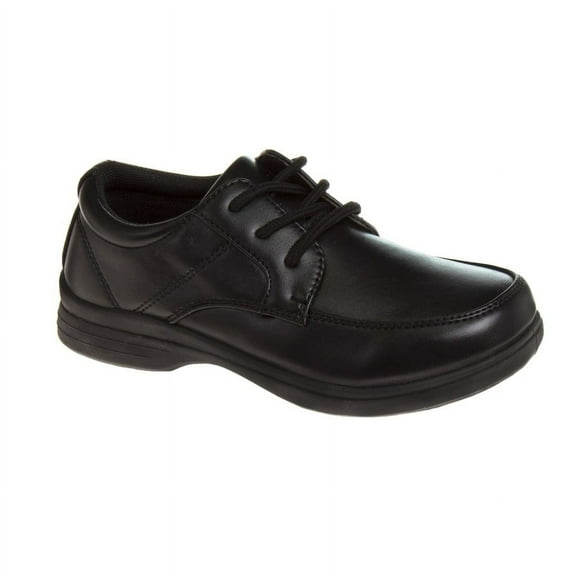 French Toast Little Kids Boys Jet Black Classy Lace-up Low Heel School Shoes, Size: 1