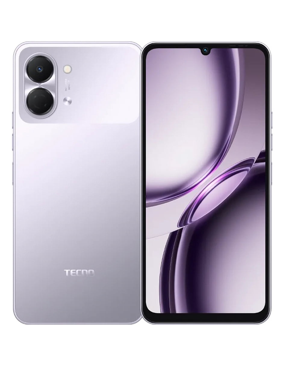 Celular TECNO Spark Go 3 Morado 128GB, 4GB RAM Desbloqueado Dual SIM