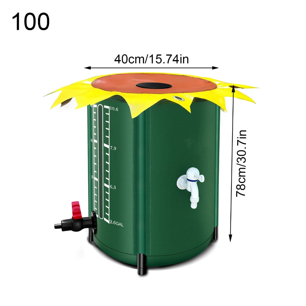 Foldable Water Container For Gardening Rainwater Harvesting PVC Materials Compact Design 50L Storage
