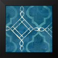thumbnail image 2 of Coulter, Cynthia 15x15 Black Modern Framed Museum Art Print Titled - Abstract Waves Blue-Gray Tiles I, 2 of 5