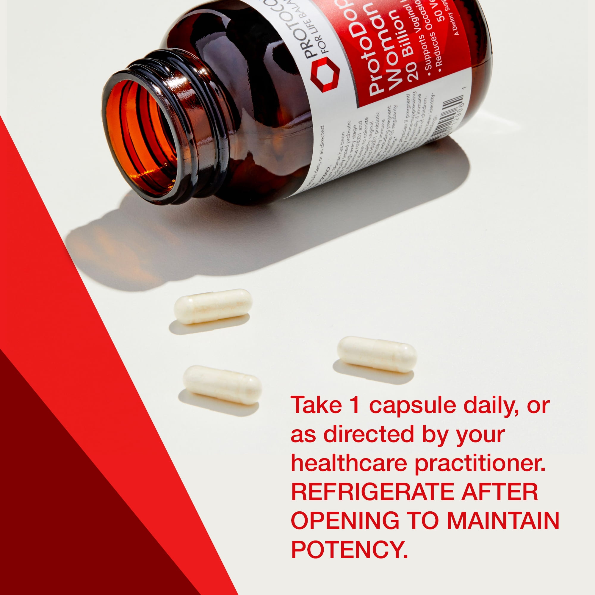 Protocol For Life Balance - ProtoDophilus Woman 20 Billion - Supports Vaginal Health, Helps to Reduce Occasional Bloating, Supports Immune System, Gastrointestinal Regularity - 50 Veg Capsules