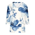 thumbnail image 4 of Giftesty Three Quarter Sleeve Tops for Women V Neck Printed T Shirts Casual Blouse&Shirt, 4 of 5