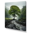 thumbnail image 2 of Designart "Green Trees Muted Tree" Landscape Trees Canvas Art Print, 2 of 5