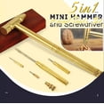 thumbnail image 1 of Dvkptbk Copper Hammer 5 In 1 Mini Multifunction Copper, Multifunctional Screwdriver Mini Copper Copper Hammer, 1 of 9