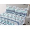 thumbnail image 3 of SHILIU-Floral Print Sheet Set King, 4 Piece Soft Boho Microfiber Bedding Sheets Extra Deep Pocket, 3 of 4