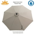 thumbnail image 3 of C-Hopetree 11 ft Outdoor Patio Market Table Umbrella with Solar LED Lights and Tilt, Taupe, 3 of 8