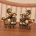 thumbnail image 7 of bestolf Feng Shui Horse Statue 2026 Year of Horse Tabletop Brass Ornaments, 7 of 7