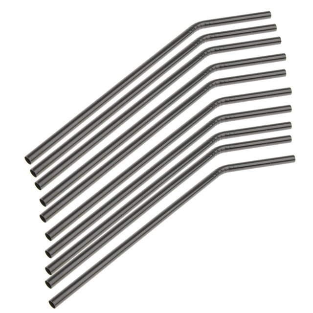 de beber de material acero inoxidable curvas piezas, de metal para vasos de 8 ''
