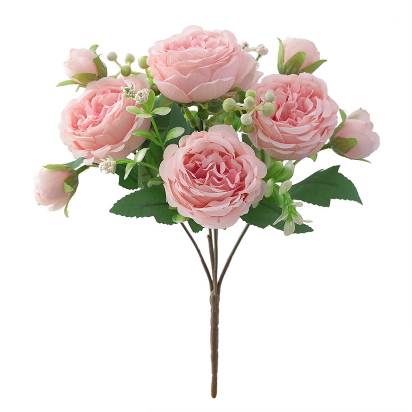 Wzzjkit Artificial Fake Flowers Plant, Rose Bouquet Look Real Silk Flowers for Outside Planter Front Door Porch Patio Yard Spring Summer Decoration, Artificial Flowers for Outdoors