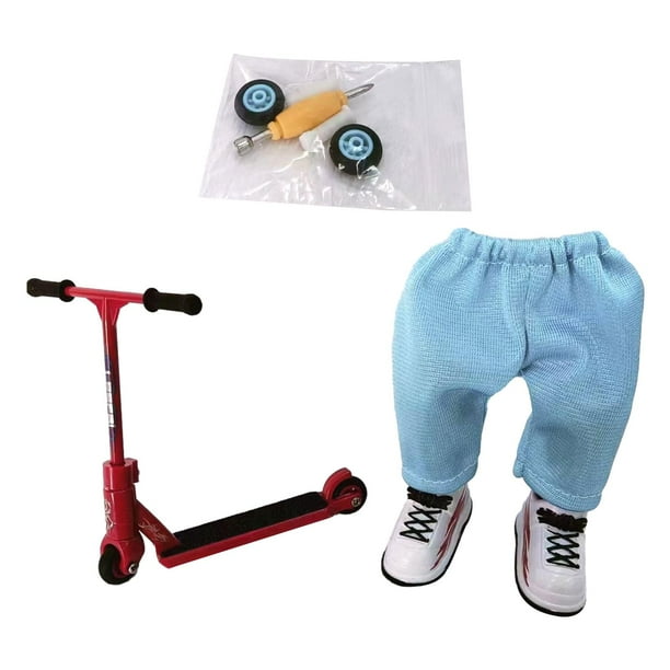 Mini patinete de dedo, juguete novedoso de dos ruedas para dedos, equilibrio con la punta de los dedos 4 piezas un