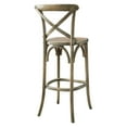 thumbnail image 5 of Modway Gear 43.5" Modern Style Rattan and Elm Wood Bar Stool in Gray Finish, 5 of 10