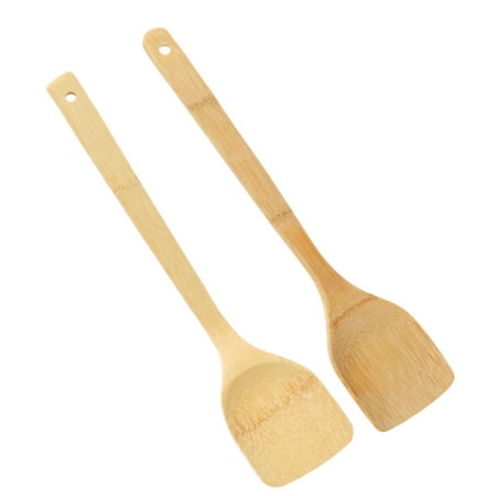 

2pcs Wooden Cooking Spatula Multi Functional Cooking Utensils Shovel Spoon 35CM for Home