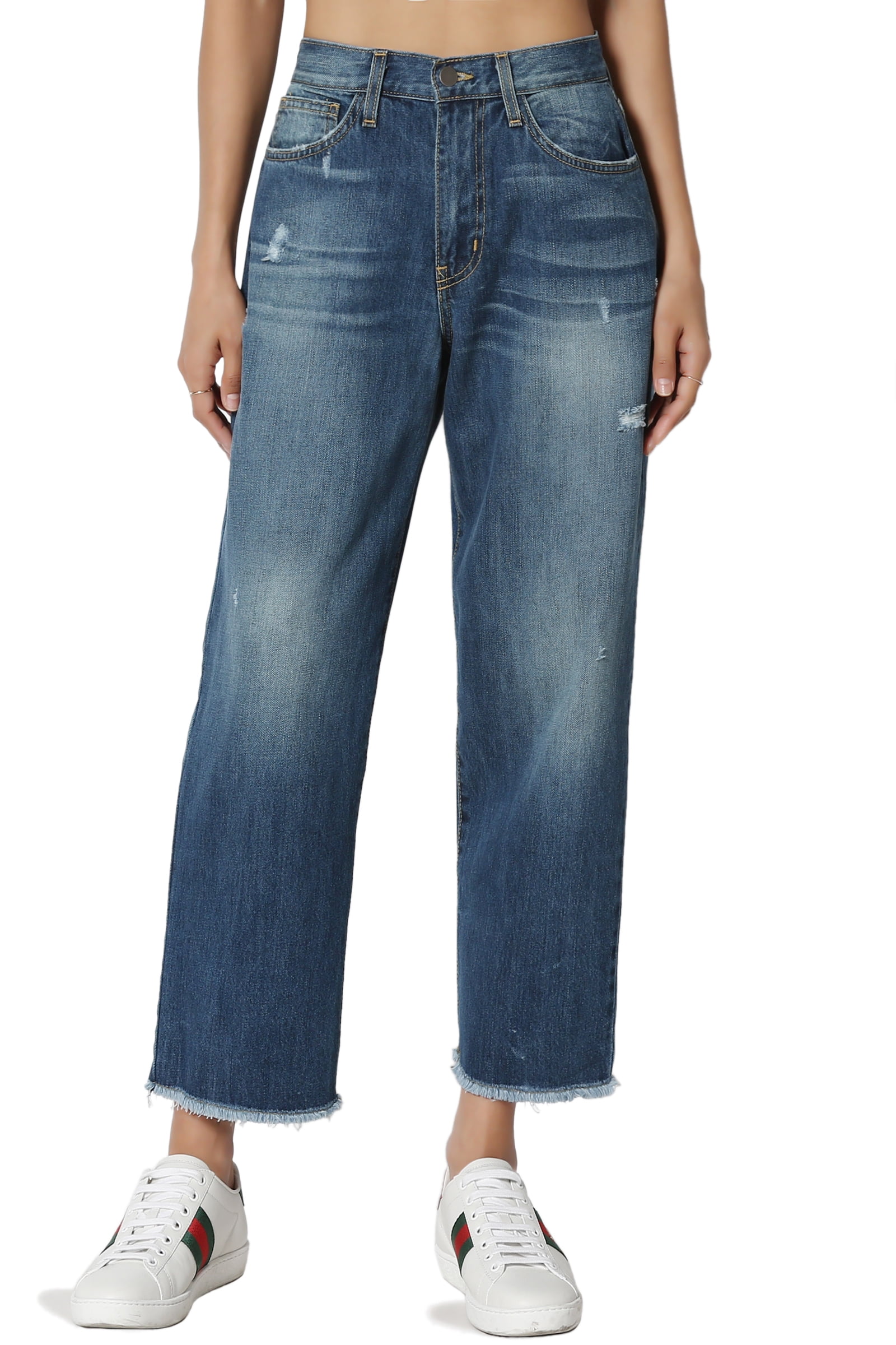 straight leg cropped jeans womens