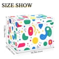 thumbnail image 5 of Yayeee Collapsible Cube Storage Bin with Lid Fabric Closet Decorative Basket with Handles, Colorful Round, 5 of 7