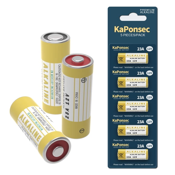 Pilas alcalinas KaPonsec 23A de 12 V, paquete de 5