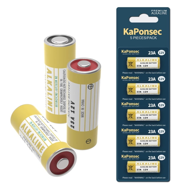 Pilas alcalinas KaPonsec 23A de 12 V, paquete de 5
