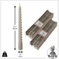 thumbnail image 3 of 12 Piece Matte Grey Twist Taper Candles, 2 Boxed Sets of 6, 4 Hours Burn Time, Paraffin Wax, 7.75 Inches, 3 of 7