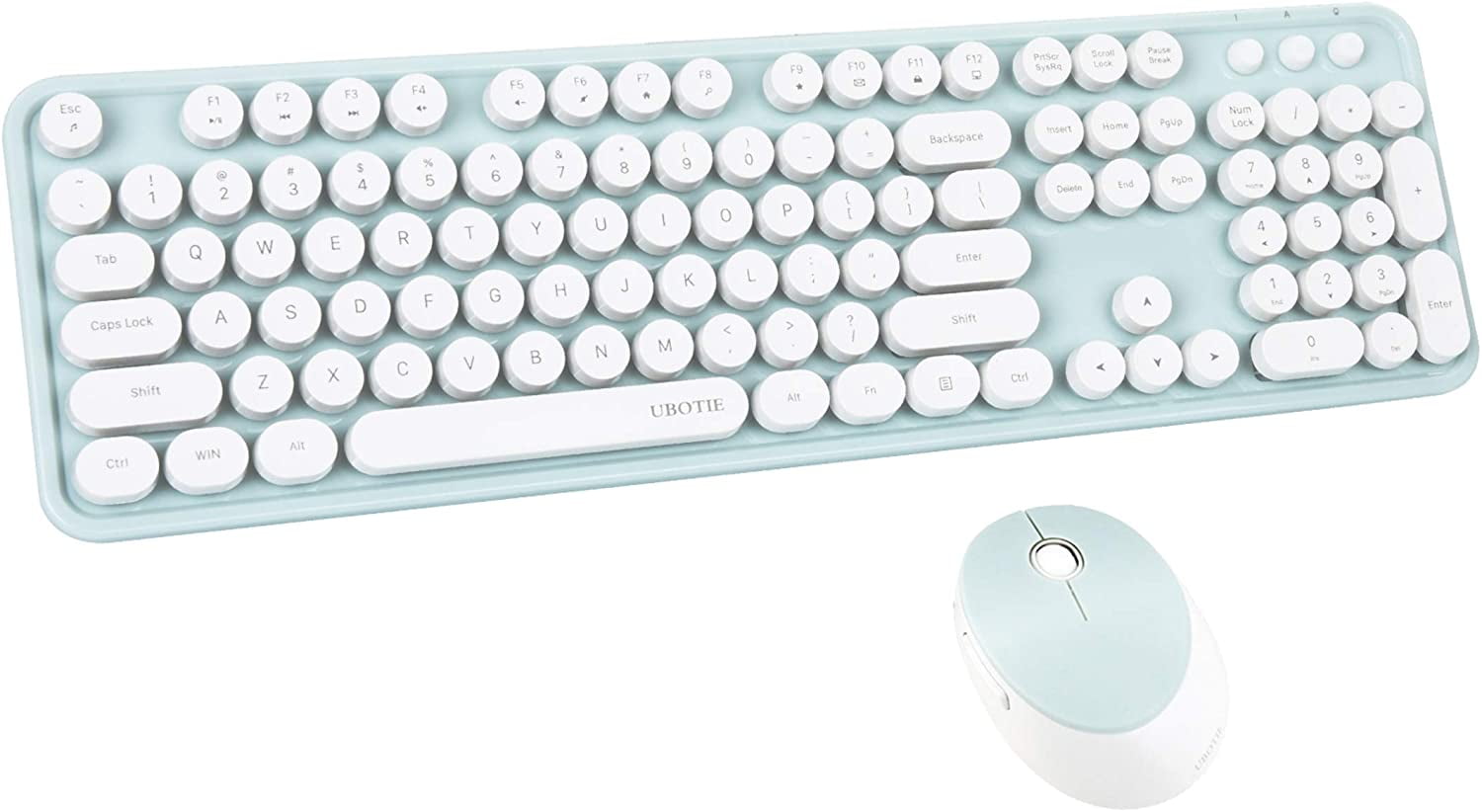 桜舞う季節 Wireless Computer Keyboards Mice Combo, UBOTIE Colorful Full Size 110  Keys Slim 2.4GHz Connection Aesthetic Business Style PC Keyboard with  Optical Mo