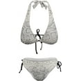 thumbnail image 5 of Women Snakeskin Print Swimsuit Tie Side Bottom Padded Top Bikini Set Two Piece Bathing Suit, 5 of 6
