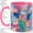 Pink, variant on Pastel Stained Glass Mosaic Accent Mug, 11oz Ceramic Coffee Cup