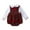 B167 Red, variant on Adeawade Christmas Outfits For Girls Toddler Girls Long Sleeve Solid Color Shirt Sleeveless Plaid Romper 2Pc Children'S Suit Winter Fashion Simple Style Wear Dark Green 6-12 Months