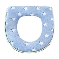 geerera Glow in Dark Toilet Seat, Winter Warm Plush Toilet Cover, Washable Zipper Seat, for Bathroom Decor