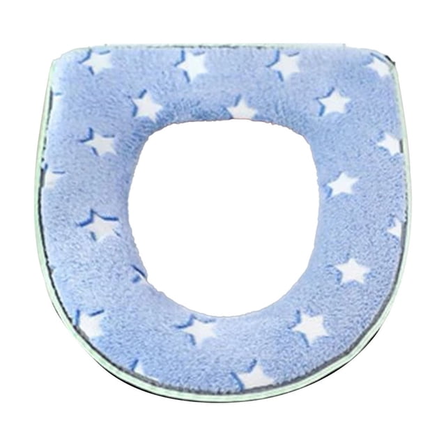 Yhmxh Decoración del baño Asiento de inodoro luminoso, lavable, para el hogar, cálido, de felpa, con cremallera, apto para decoración de baño. Gabinete de almacenamiento de baño Accesorios de baño