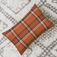 thumbnail image 4 of Fall Pillow Covers 12 x 20 Inch Set of 2 Autumn Orange Navy Blue Plaid Throw Pillows Outdoor Decorative Harvest Thanksgiving Pillowcases Linen Cushion Cases for Farmhouse Home Bed Sofa Couch, 4 of 6