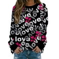 thumbnail image 1 of Qmyliery Women's Valentine's Day Pullover, Long Sleeve Heart Letter Sweatshirt Gift, 1 of 5