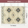 thumbnail image 4 of 9'x12' Area Rugs for Living Room, Machine Washable Non-Slip Carpet, Soft Faux Wool Low Pile Moroccan Farmhouse Western Rug, Yellow, 4 of 5