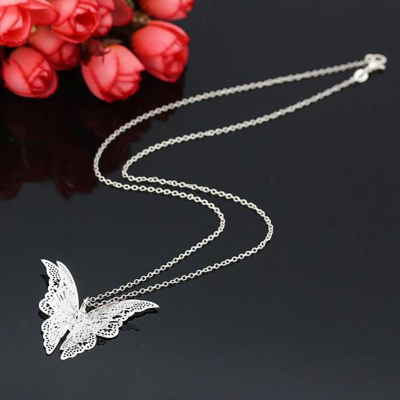 Pompotops Butterfly Pendant Necklaces Personalized Alloy Necklace Clothing  Accessories Birthday Anniversary Jewelry Gift for Women Girls (Pendant  Only) 