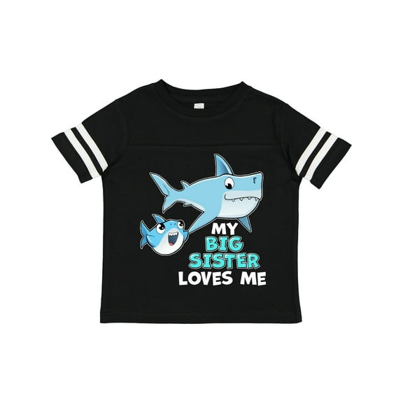 Inktastic My Big Sister Loves Me with Cute Sharks Boys or Girls Toddler T-Shirt