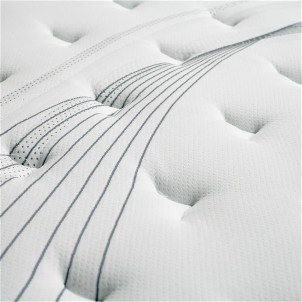 Bowery Hill Contemporary Fabric Edge Cal King Pocket Coil Mattress in White