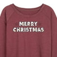 thumbnail image 3 of Disney Winnie The Pooh - Merry Christmas Characters - Women's Lightweight French Terry Long Sleeve Shirt, 3 of 5