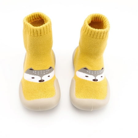 

NEGJ Casual Socks Toddler Baby Soft First Indoor Cartoon Elastic Shoes Walkers Baby Shoes