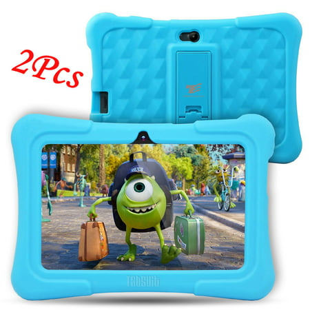 2Pcs DragonTouch Blue Newest Y88X Plus 7 inch Kids Tablet Quad Core Android 6.0 Tablet With Children Apps 1GB / 8GB Kidoz Pre-Installed Best gifts for (Best Android For Gaming)