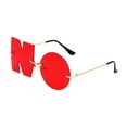 thumbnail image 5 of Letter No Sunglasses Fashion Unique Eyewear for Photo Props Outdoor Vacation Red, 5 of 8